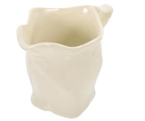 Operitacx Jarra Pequeña de Cerámica Color Beige para Leche y Café, Dispensador para Espuma y Crema, Recipiente Versátil para Hogar y Oficina, Taza Tipo Jarra para Servir