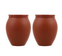 Operitacx Juego de 2 Vasos de Tequila de Cerámica Artesanal Mexicana de 70ml, Estilo Tradicional, Estables y Perfectos para Degustación en Eventos Festivos o Barra en Casa