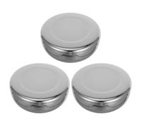 Operitacx Juego de 3 Tazones de Acero Inoxidable con Tapa, Multiusos y Ligeros, Estilo Coreano Simple, Ideales para Almacenar Frutas y Servir Alimentos