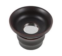 Operitacx Juego de colador de té de cerámica tradicional china color púrpura para taza Gongfu, ideal para la ceremonia del té china, la cocina y la preparación casera. Color marrón oscuro.