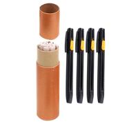 Operitacx Juego de Lápices de Tiza Recargables para Marcar Tela, Borrable al Calor, 4 Cuerpos y 20 Recambios en Tonos Claros, Marcador Invisible para Costura y Confección Profesional