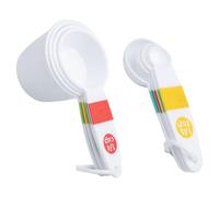 Operitacx Juego de Medidoras de Blanco para Cocina y Hornear, Ligero y Portátil, Accesorio Esencial para Medir Ingredientes Precisión