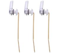 Operitacx Kit de 3 Palancas de Descarga de Inodoro de Cobre y Abs, Resistentes Triple Orificio Colgante para Baño y Hotel, Recambios Duraderos