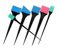 Operitacx Kit de Brochas para Teñir el Cabello 6 Aplicadores de Silicona Negro, Fácil Limpieza y Aplicación Rápida para Uso en Casa o Salón Color Aleatorio