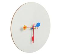 Operitacx Kit de Esfera de Reloj de Madera en Blanco para Manualidades Educativas y Pintura, Panel Redondo Decorativo para Proyectos de Bricolaje y Clases Infantiles