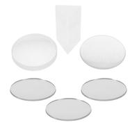 Operitacx Kit de Lentes Ópticas de Vidrio para Pruebas de Física, Lentes Convexas y Cóncavas, Equipo Compacto para Enseñanza Científica y Ampliación Visual