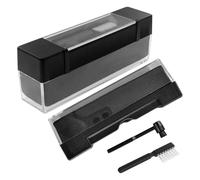 Operitacx Kit Limpiador de Vinilo Negro 3 Piezas, Antiestático, Cepillo para Discos y Aguja de Tocadiscos, Accesorio para Mantenimiento y Limpieza de Discos de Vinilo, 2 Sets para Cuidado