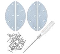 Operitacx Kit Reparación Talón Metal Antidesgaste Placas Antideslizantes para Suelas Protectores Duraderos para Botas y Zapatos Aplicables Incluye Tornillos y Destornillador
