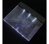Operitacx Lámpara de Libro Plana Clip para Protección Ocular, Luz de Lectura Cómoda para Leer Cama, Diseño de Plástico Blanco y Panel LED