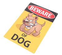Operitacx Letrero Diseño Visible de Advertencia de Hierro para Perros y Palabras Claras para Cuidado Patio y de Jardín