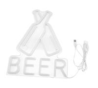 Operitacx Letrero Neón LED Beer con Luz LED para Decoración de Pared y Mesa Señal Luminosa para Bares Fiestas Casa y Discotecas Diseño Compacto para Ambientes Nocturnos