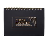Operitacx Libro de registro de cheques - Cuaderno de registro de transacciones para transacciones personales o profesionales - Libro de de cuenta corriente para negocios (Negro)