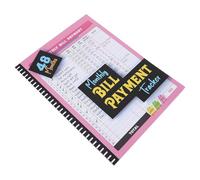 Operitacx Libro Organizador de Facturas Mensuales en Papel Color Rosa Formato Checklist y Resumen Financiero Mensual para Planificación de Presupuesto Personal