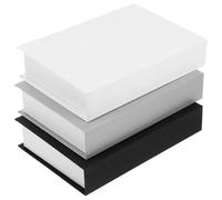 Operitacx Libros Decorativos Falsos Diseño Elegante y Ligero Minimalistas Modelo en Gris Pack de 3 Piezas para Decoración del Hogar Adecuado para Sesiones de Fotos y Sala de Estar