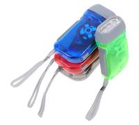 Operitacx Linterna de Mano Mini de Plástico Triple Luz para Senderismo y Aventuras al Aire Libre, Pack de 4 Unidades Multifuncional para Emergencias
