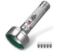 Operitacx Linterna retro de metal para la búsqueda del tesoro de la antigua linterna de reflector con pilas para linterna vintage como decoración tradicional para rural (sin batería)