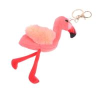 Operitacx Llavero de Flamenco de Felpa Rosa, Accesorio Liviano y Decorativo para Llaves de Coche, Colgante Adorable Obsequio Familiar