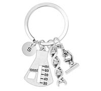 Operitacx Llavero de Metal Colgante Molecular Compacto para Profesores de Bioquímica, Resistente y Decorativo, Obsequio Adecuado para Graduación y Uso Diario