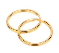 Operitacx Llavero Redondo y Plano Dorado 25 Mm 100 Unidades Metal Duradero Para Organización De Llaves y Proyectos Diy Uso Diario