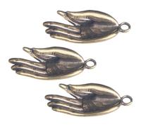 Operitacx Llaveros de Latón Colgante de Mano de Buda 3 Unidades, Accesorios DIY para Decoración de Llaveros Vintage, Pequeños Adornos Creativos para Artesanía y Regalos