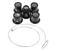 Operitacx Lupa de Relojero Ligera y Cómoda con Clip 3X a 20x Lentes Claras, Material Plástico y Vidrio para Reparación de Relojes y Joyería para Mantenimiento Móvil
