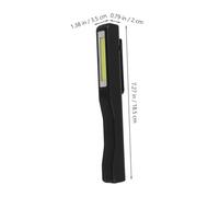 Operitacx Luz de lápiz de trabajo linterna LED pluma luz de inspección de mazorca bolígrafo de bolsillo con linterna de mazorca de la pluma de la de Negro