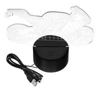 Operitacx Luz Nocturna Led Acrílica 3d con Forma de Motocicleta, Control Táctil Y Botones, Ideal para Dormitorio Infantil, Niños, Hombres Y Amantes de Las Motocicletas.