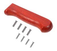 Operitacx Mango de Repuesto para Cortador de Cocina sin Perforación, Empuñadura de Madera de Palo Rojo, Accesorio Ergonómico para Cuchillos de Carnicero, Piezas de Cuchillos de Cocina