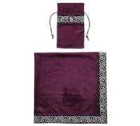 Operitacx Mantel de Tarot de Terciopelo Púrpura con Bolsa, Resistente y Fácil de Usar, Adecuado para Consejeros y Psicólogos en Sesiones de Adivinación