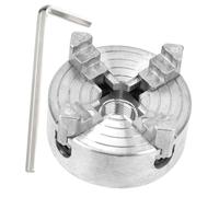 Operitacx Manual Chuck Llave Torno Carpintería Mandril De 4 Mordazas Abrazadera Mandíbulas Torneado Material De Metal Repuesto Mandril De Mano Aleación De Zinc