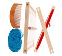 Operitacx Máquina de Tejer de Madera Grande para Herramienta Diy para Tejer Manualmente Juguete Educativo de Telar con Hilo de Colores Aleatorios Desarrollo Intelectual para