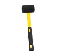 Operitacx Martillo de Goma Doble Cabeza con Mango de Goma Ergonómico Compacto y Resistente para Bricolaje Carpintería Joyería y Camping Herramienta Versátil para Proyectos Familiares