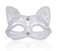 Operitacx Máscara de Zorro de Plástico para Cosplay y Decoración Elegante, Adecuada para Halloween y Mascaradas Femeninas