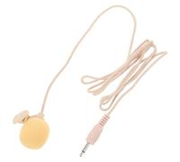 Operitacx Micrófono de Solapa de Condensador Beige para PC con Diseño Clip-on Ligero, Mini Micrófono Portátil Adecuado para Entrevistas de Negocios y Grabación de Video