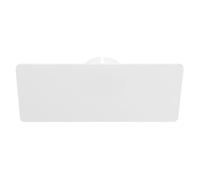 Operitacx Micrófono Inalámbrico con Clip y Placa Acrílica Rectangular 18x7,5 Cm para Entrevistas y Eventos, Accesorio Adaptable para Micrófono Pequeño, Tarjeta para Reportajes y Medios