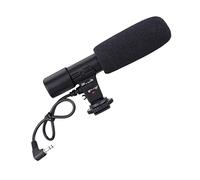 Operitacx Micrófono para Cámara Réflex Digital Negro Plástico, Alcance Ultra Amplio y Ángulo de 90 Grados para Entrevistas y Grabación Profesional en Teléfonos y Videocámaras