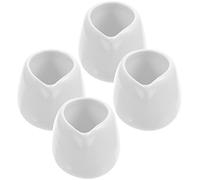 Operitacx Mini jarra de leche de cerámica 50 ml, juego de 4 recipientes pequeños para leche para cocina, café y té