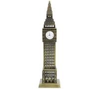 Operitacx Modelo de Arquitectura Decorativa de Metal Dorado Big Ben para Decoración del Hogar y Ambientación Diseño Clásico Elegante