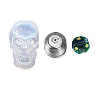 Operitacx Molde de Silicona Alta Transparencia y Fácil de Limpiar para Bombillas Forma de Calavera y Lámpara Adecuado para Manualidades DIY