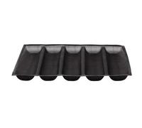 Operitacx Molde de Silicona Rectangular para Pan Francés de 30cm 5 Ranuras, Antiadherente y Resistente al Calor, Fácil Limpieza y Desmolde Rápido para Panadería
