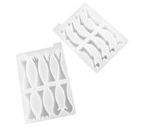 Operitacx Moldes de Silicona Paquete de 2 Unidades para Piezas de Ajedrez Reutilizables y Superficie Lisa, Bandeja de Color Claro para Hacer Moldes de Resina Epoxi, Adecuado