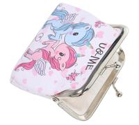 Operitacx Monedero Decorativo de Unicornio Pequeño para Mujer, Práctico y Portátil, Hecho de PVC y Metal, Adecuado para Uso al Aire Libre y Viajes