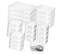 Operitacx Organizador De Almacenamiento Pequeño Transparente Cajas Para Herramientas y Papelería Tapa