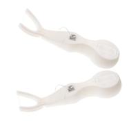 Operitacx Palillos de Hilo Dental en Forma Reutilizables de 2 Piezas Mango Abc y Nylon para Cuidado Bucal Integral en Casa y Oficina