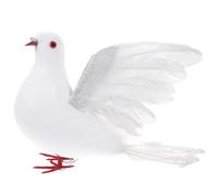 Operitacx Palomas Artificiales Grandes Alas Extensibles, Paloma de Paz en Color para Decoración de Bodas, Hogar y Jardín, Ave Decorativa Nupcial para Eventos y Ceremonias