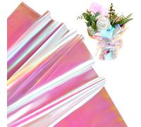 Operitacx Papel Celofán Iridiscente De 40 Hojas 50x60cm Ideal Para Envoltorios y Proyectos Creativos