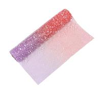 Operitacx Papel para Envolver Regalos Floral de Malla Tul de 50 Cm Ancho, Rollo de 4 Yardas Degradado en Púrpura Oscuro y Rojo, Envoltura Transpirable para Ramos DIY en Bodas y Regalos