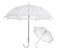 Operitacx Paraguas de Encaje Pequeño Vintage, Accesorio para Fotos de Boda y Actuaciones, Sombrilla Bordada para Decoración y Fotografía Nupcial, 1 Pieza