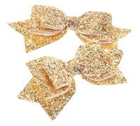 Operitacx Pasadores de Pelo para Niña con Lentejuelas, Lazos Grandes Estilo Yema de Golondrina, 2 Unidades Metálicas, Accesorios para Cabello Fino, Ideales para Fiestas y Uso Diario