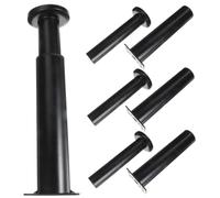 Operitacx Patas telescópicas para Muebles Patas de los Muebles pies Patas de Mesa Ajustables Apoyo Elevador del Marco de la Cama Piezas de Cama Ajustables Caucho Black